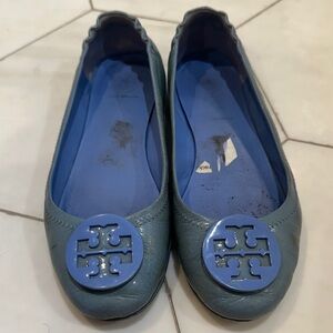 Tory Burch Teal and Blue Loafers